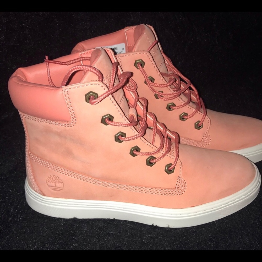 Peach color Timberlands